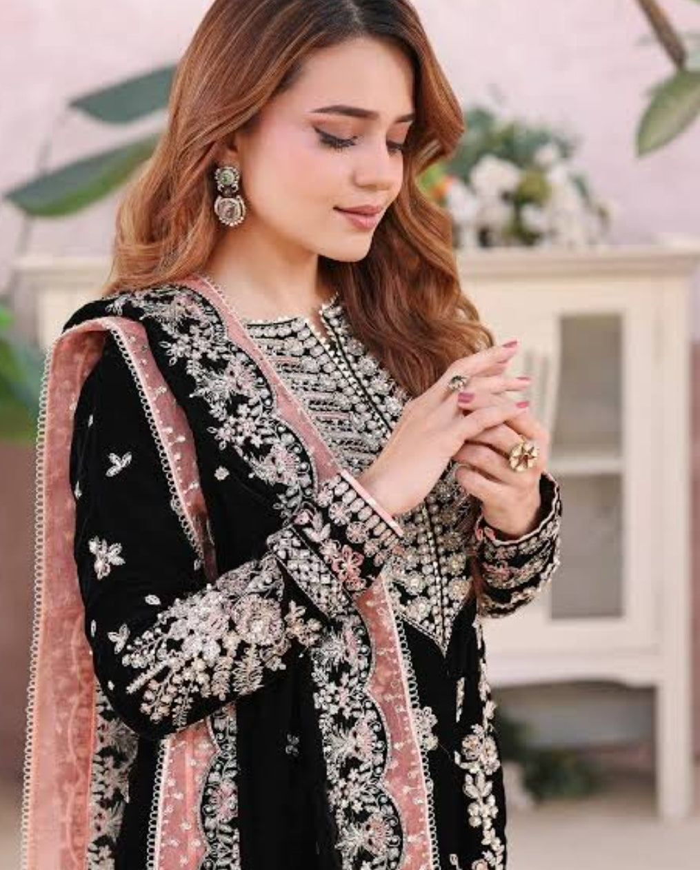 Black Velvet 3-Piece Stitched Suit – Heavy Embroidered