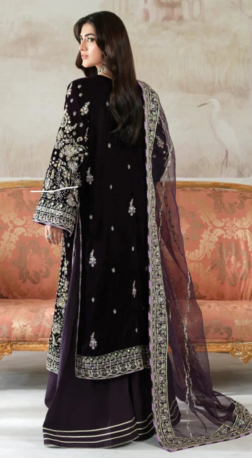 3-Piece Un-Stitched Velvet Suit